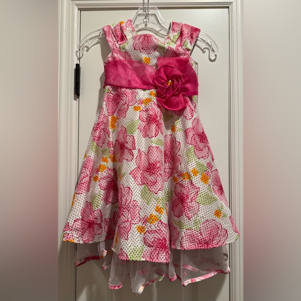Jona Michelle Pink and White Floral Dress